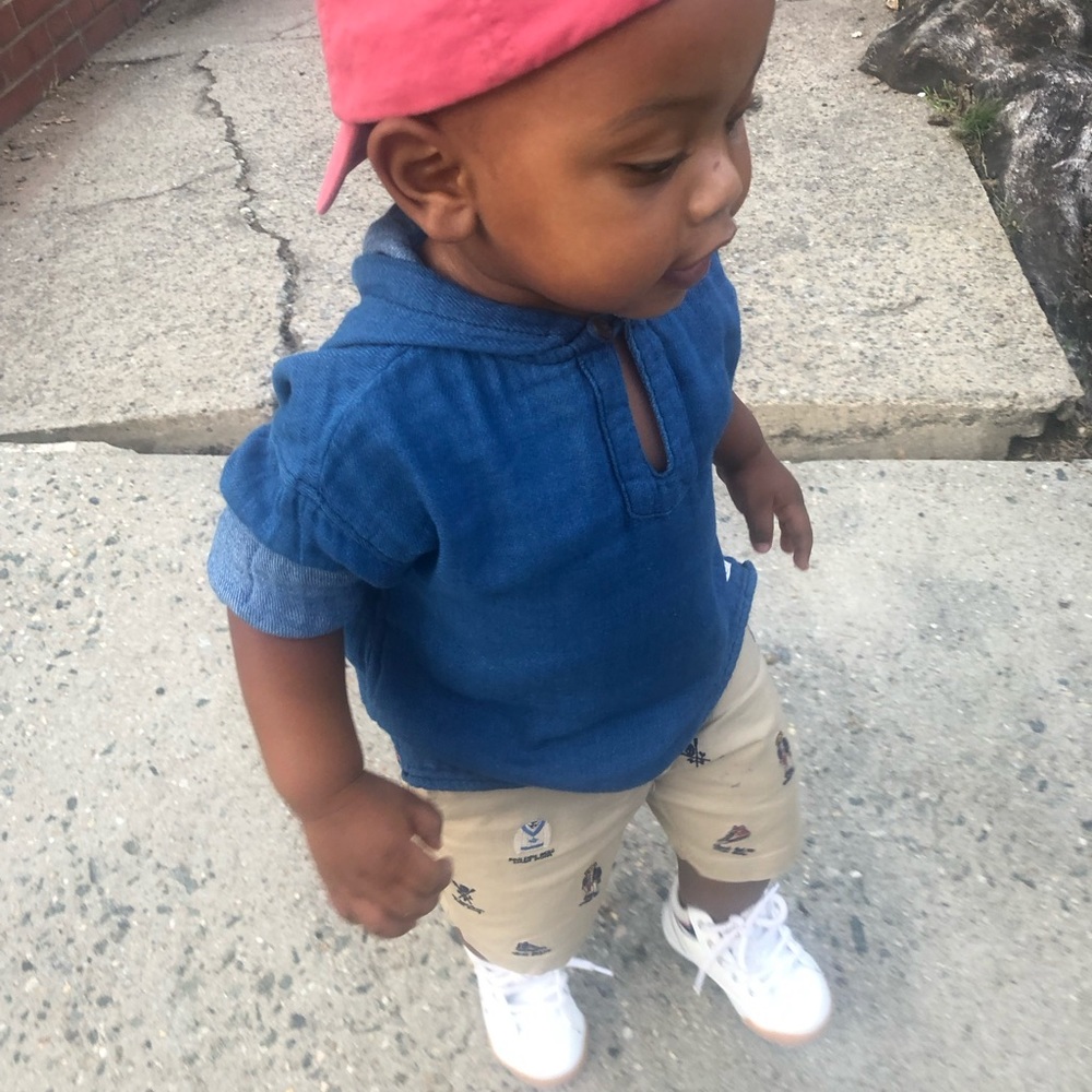 Zara Lenin denim pull over shirt